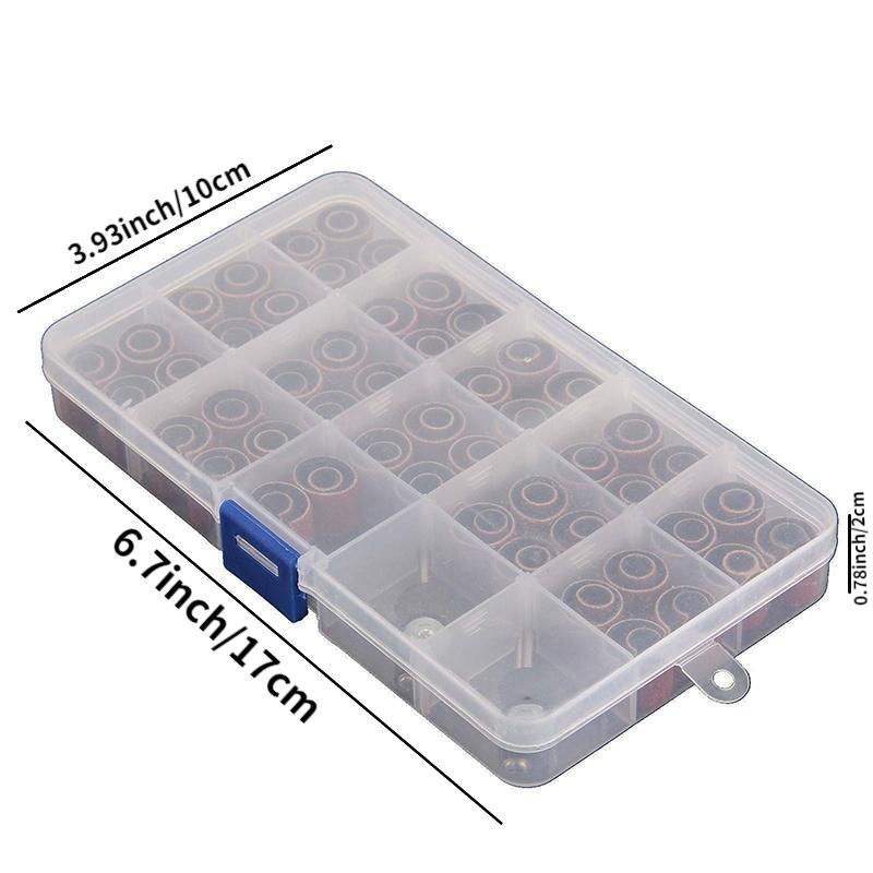 100Pcs Mandrel Dremel Rotary Tool Accessories Sanding Bands Drum Sleeve Grit