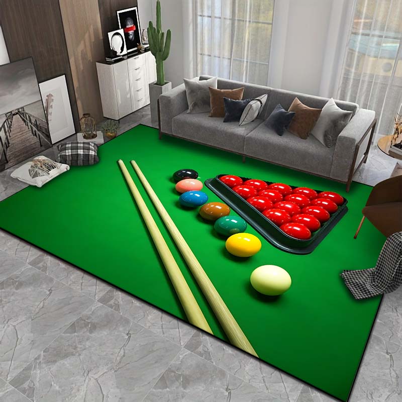 HD Billiards Rug Carpets for Bedroom Living Room Sofa Door Mat Dressing Room Rugs Large Size Machine Washable