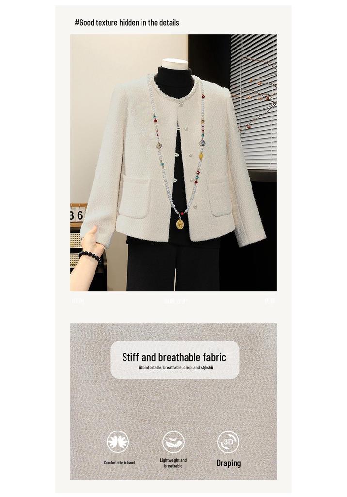 New Spring 2026 French Style Lightweight Outerwear for Middle-Aged and Elderly Women