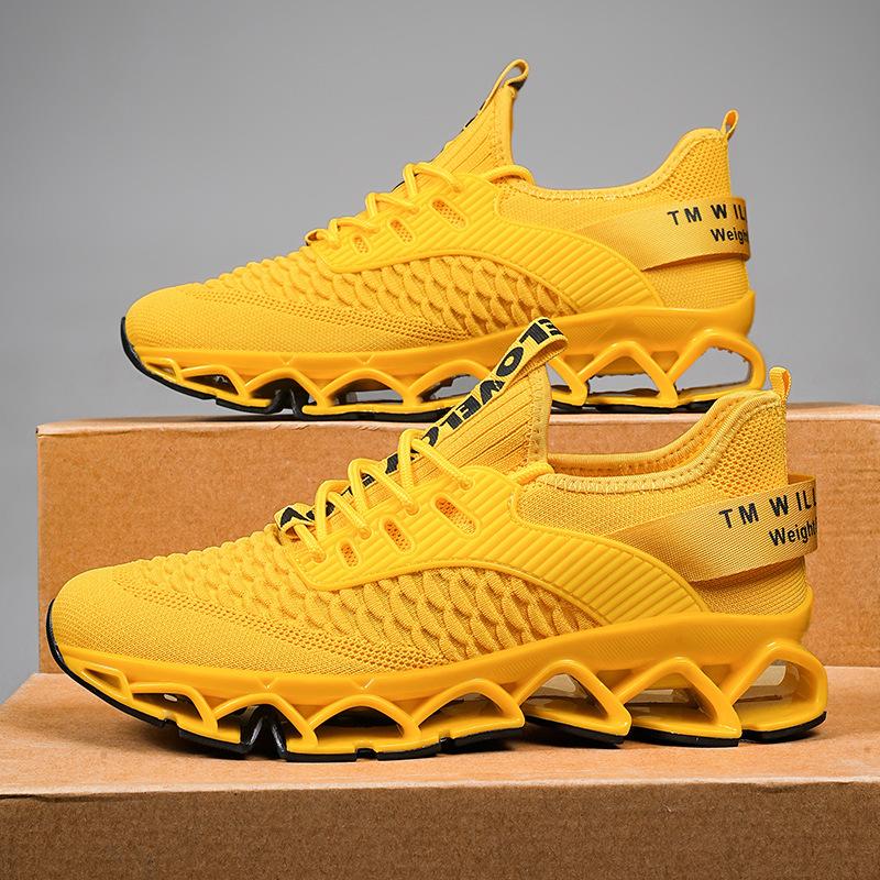 Flying Woven Men's Shoes Spring Air Mesh Blade Red Sports Running Casual Trendy Shoes Versatile Men's Factory