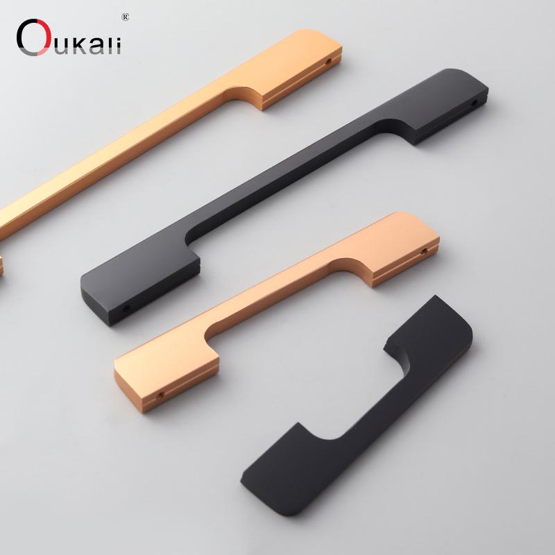 Oukali 400mm Good Quality Modern Contemporary Furniture Simple Cabinet Wardrobe Cabinet Door Drawer Aluminum Alloy Long Handles