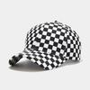 Fashion Hat New Creative Checkerboard Baseball Cap Men's and Women's Trend Casual Outdoor Sunscreen Visor Cap Curved Edge Cap