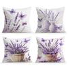 Butterfly Lavender Cushions Pillowcase Printed Polyester 45X45Cm Throw Pillow Cover Decorative Sofa Bed Cushions Pillowslip