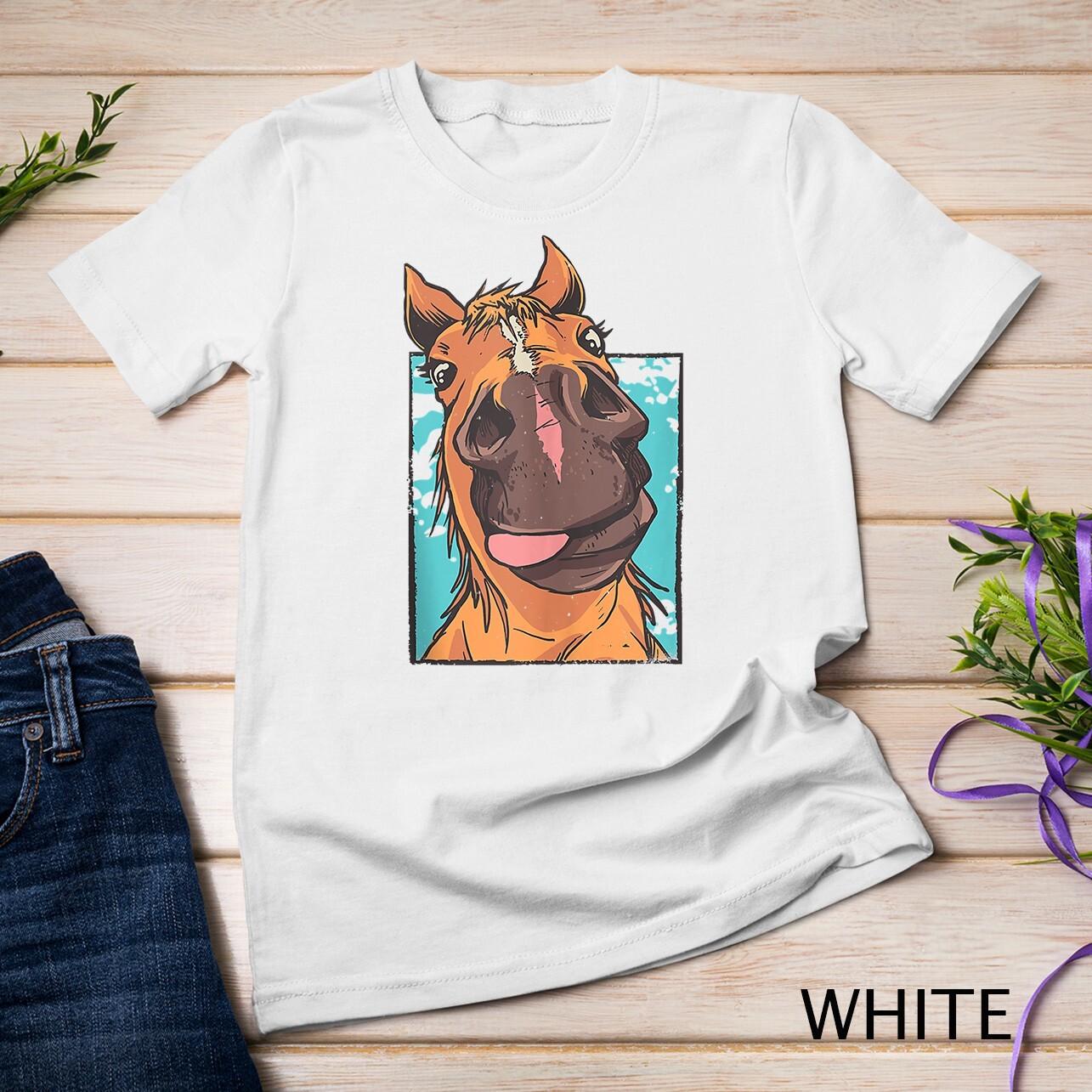 Horse Face Close Up Unisex T-Shirt Mens Womens Tees Top 2XL