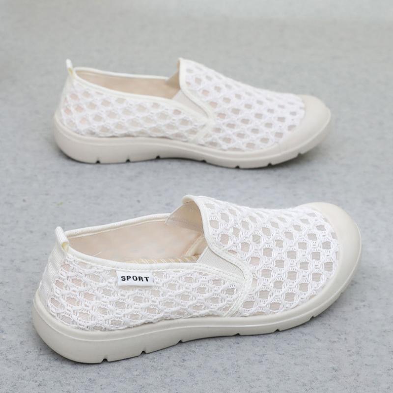 

Женские весенне-осенние туфли на мягкой подошве, слипоны, повседневные, дышащие, износостойкие, удобные и универсальные одинарные туфли 41 белый