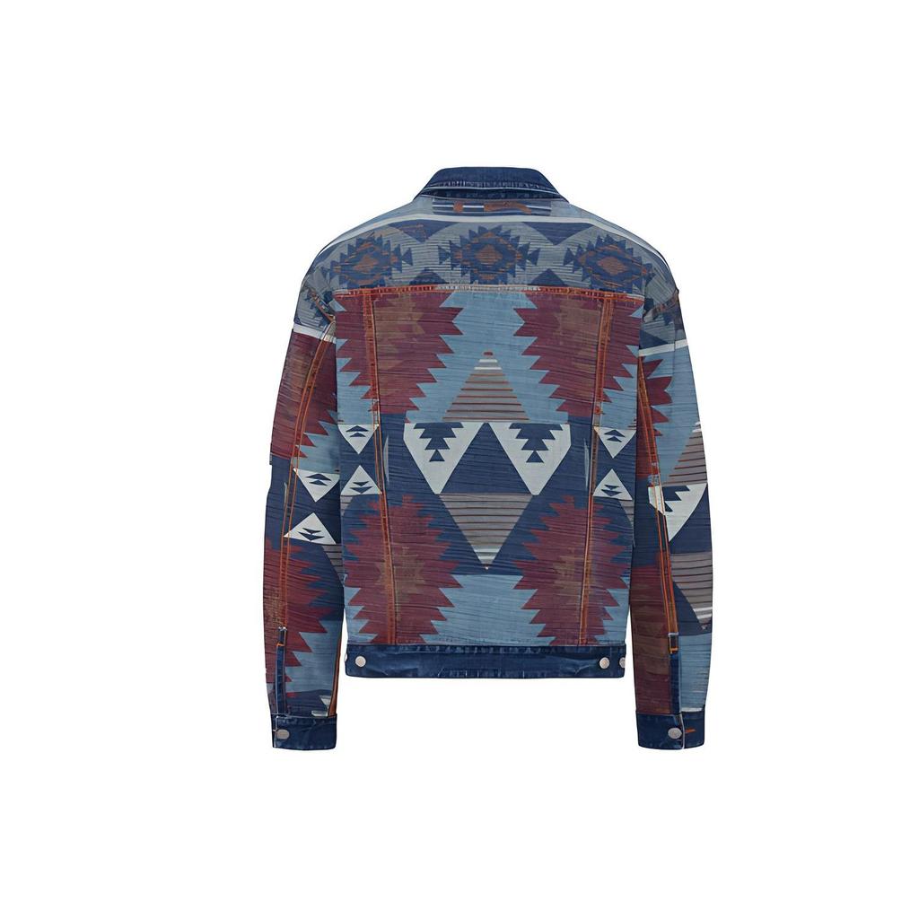 Evisu Exotic Seagull Embroidery Reversible Denim Jacket Men Jacket Denim-Blue 2ESHTM1DJ706LF