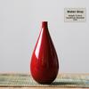 Red Ceramic Vintage Small Vase Festive Wedding Housewarming New Year Decor Elegant Home Ornament