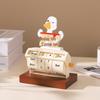 Rotating Wooden Perpetual Calendar Ornament for Desk and Home Decor