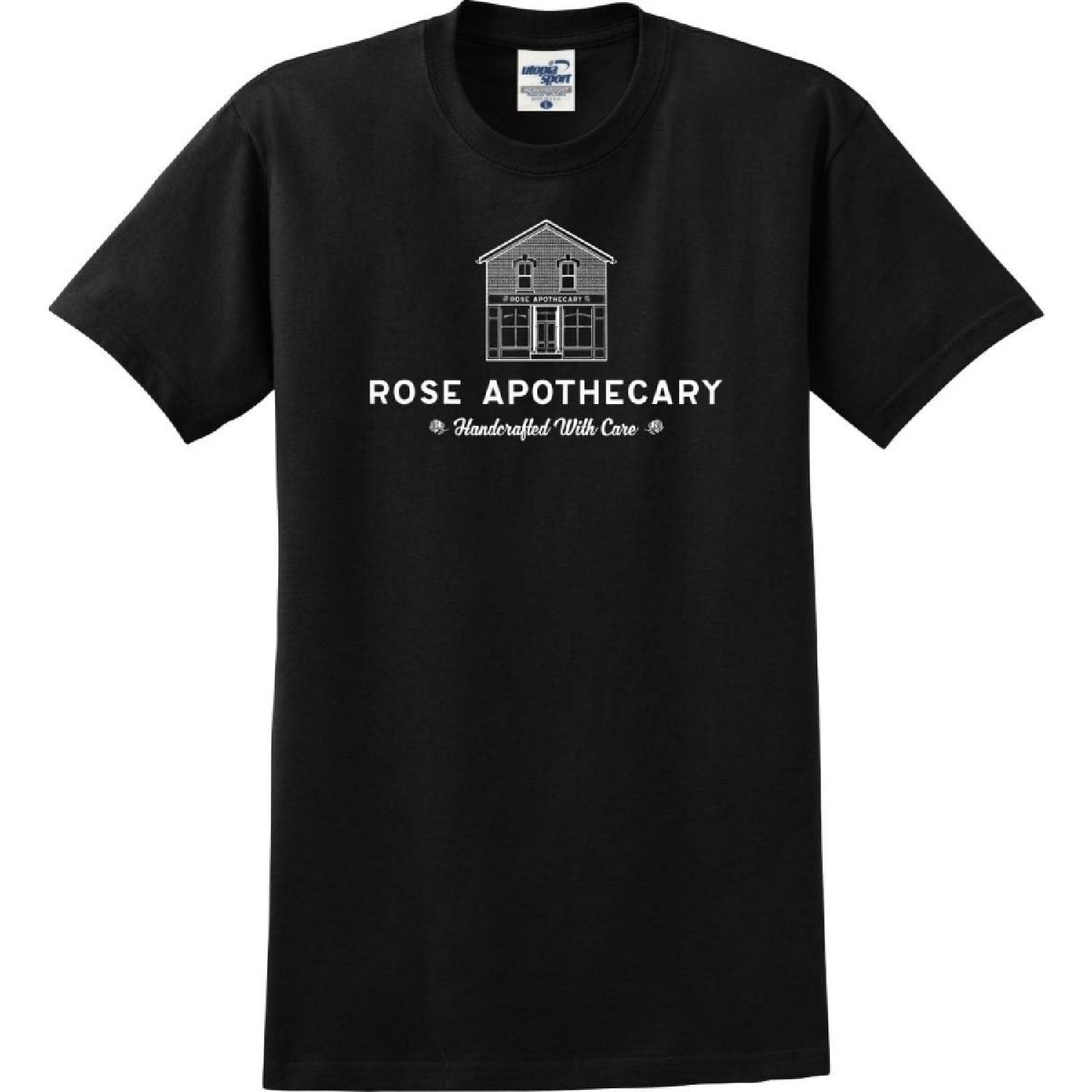 Utopia Sport Rose Apothecary Building T-Shirt (S-5X) (XXX-Large, Black) S