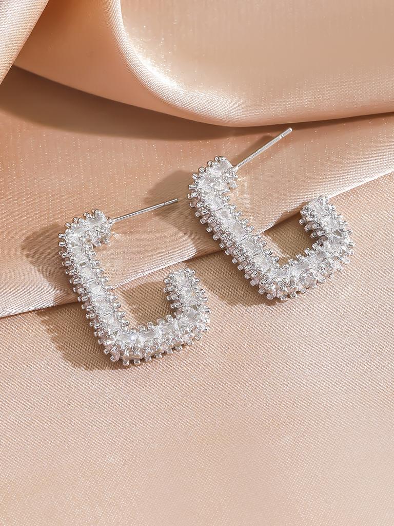 Emmaya-1 Pair Zircon Drop Earring, Luxury, Trendy, Full Mirco Paved, Crystal, Wedding, Bridal Jewelry, Fashion Party