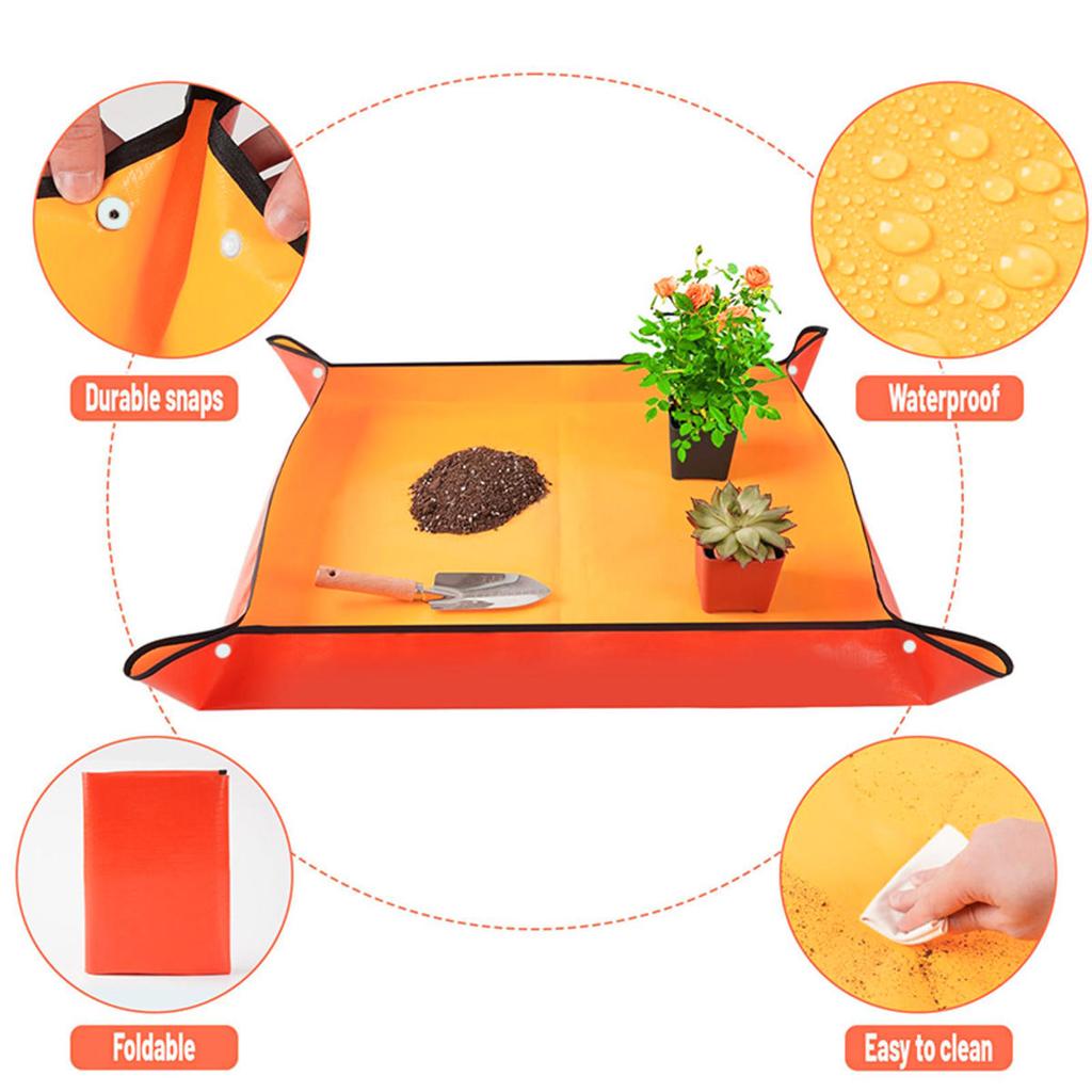 1pc Planting Mat Gardening Potting Pad Foldable Garden Plant Flower Pot Transplanting Waterproof Mats