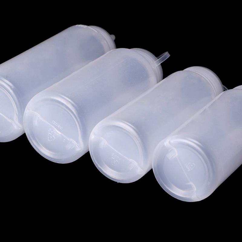 Quetschflaschen mit Deckel Mehrere Größen Ketchup Saucen Olivenölflasche mit Skala Küchenzubehör