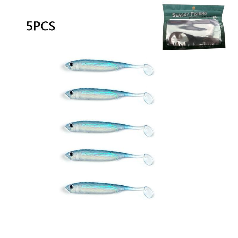 Rainbow Fish Soft Bait - Lure with Pointed Tail for Freshwater & Saltwater Fishing