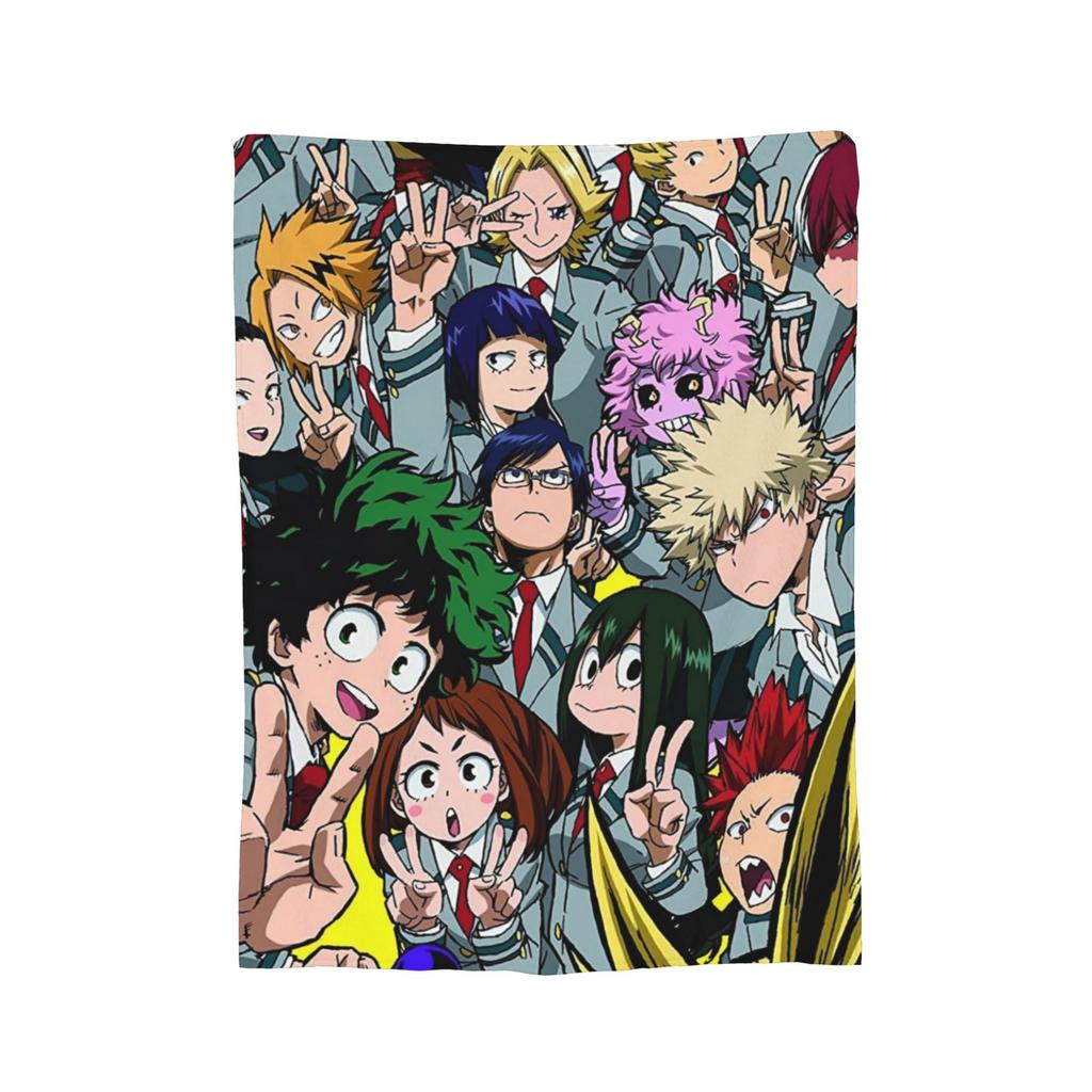 Izuku Midoriya My Hero Academia Blankets Fleece Autumn/Winter Anime  Thin Throw Blankets for Home Bedroom Quilt