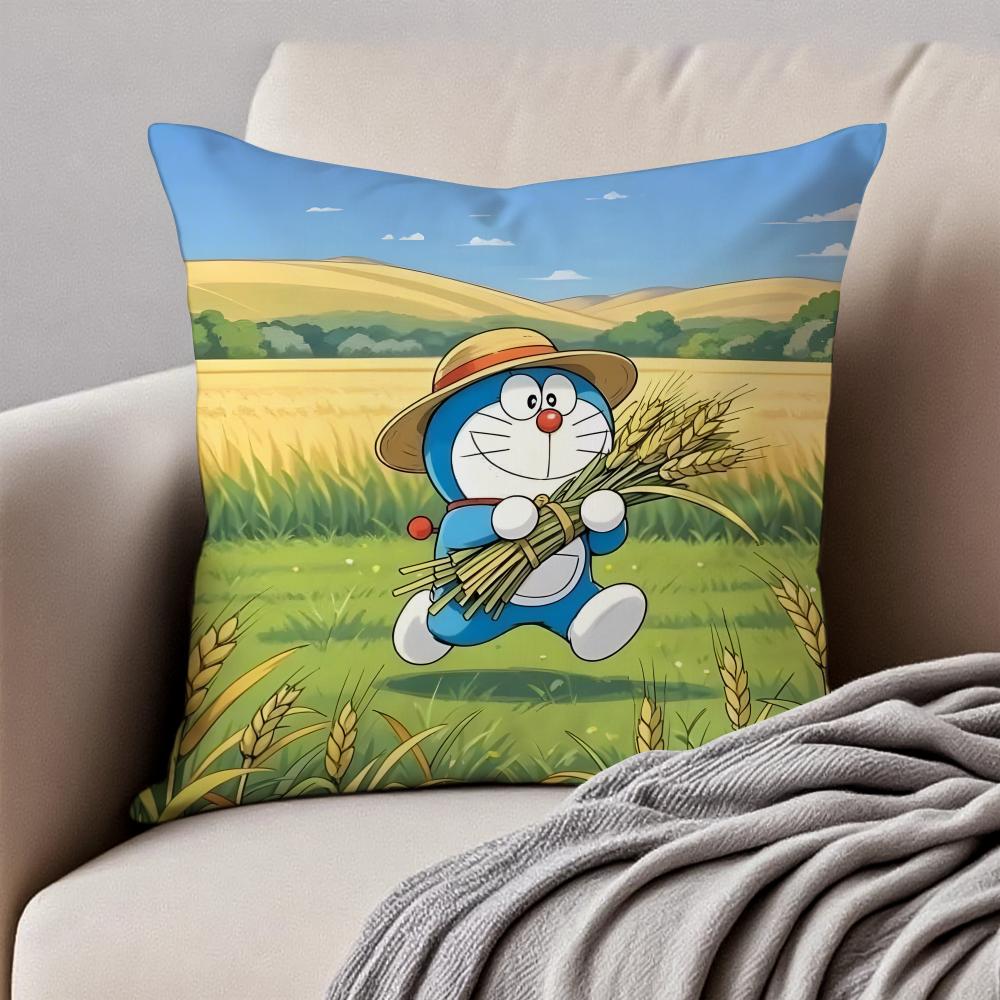 CUTE CCrayon SShinchan Cushion Cover Pillowcase Antidustmite Invisible Zipper Short Plush Sofa Cushion