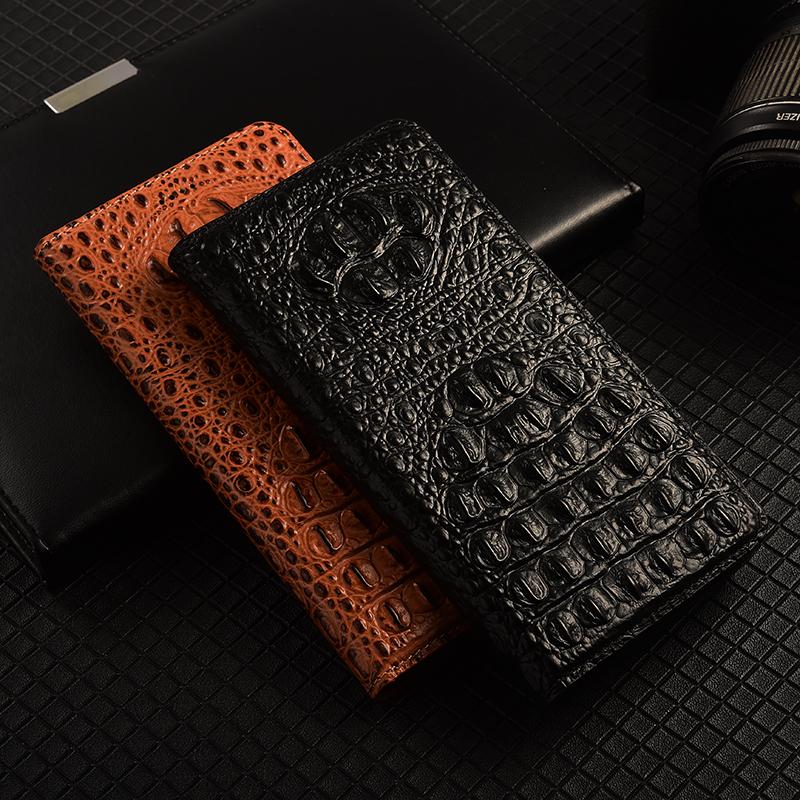 Crocodile Claw Genuine Leather Flip Case For Infinix Hot 40 40i 50 50i 60 60i Pro Plus 4G 5G Wallet Phone Cover Cases