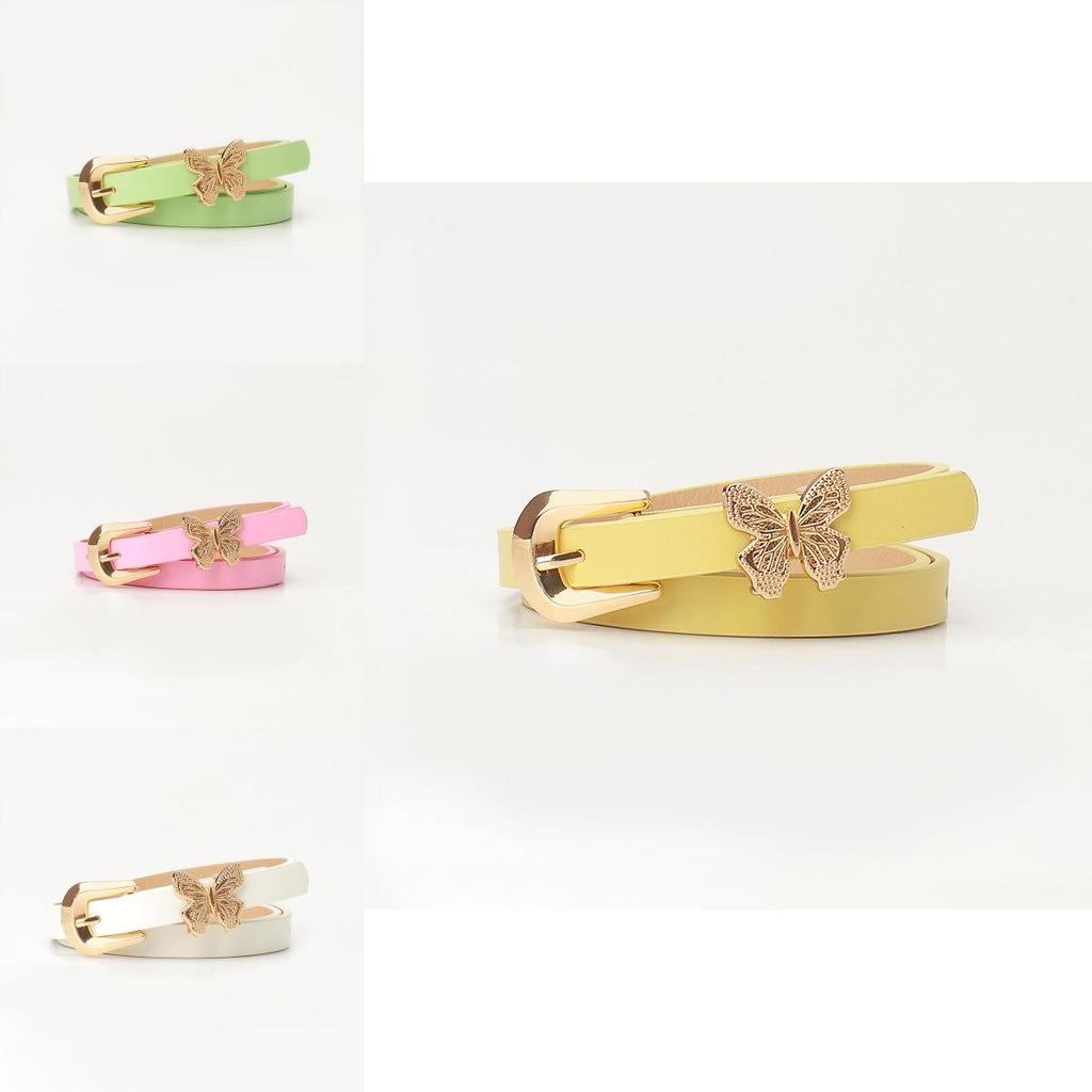 Style Pu Leather Belt With Bow Decor For Girls And Women Summer Wear