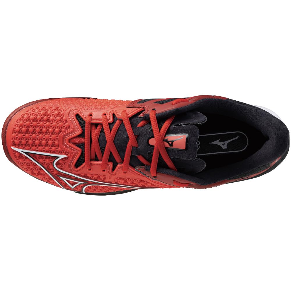 Tennis Shoes Wave Exceed TOUR 6 OC Artificial Grass Court Club Activities Lightweight Soft Tennis Hard Tennis Red x White x Black cm 2E [Mizuno]