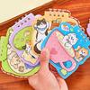 Katzen Mini Spiralnotizbücher 3,6 x 3,8 Zoll Obere Spiralbindung Notizblöcke, Cartoon 50 Seiten Notizbücher, Kawaii Notizbuch Schreibwaren für Notizen & Geschenke