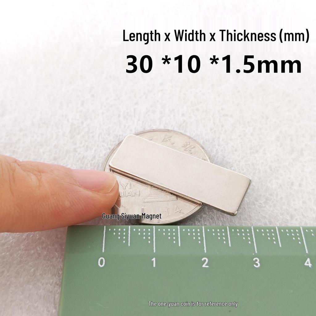 N52 Super Strong Neodymium Iron Boron Magnet, Rectangular 25x30x100mm, Permanent Magnetic Steel Sheet.