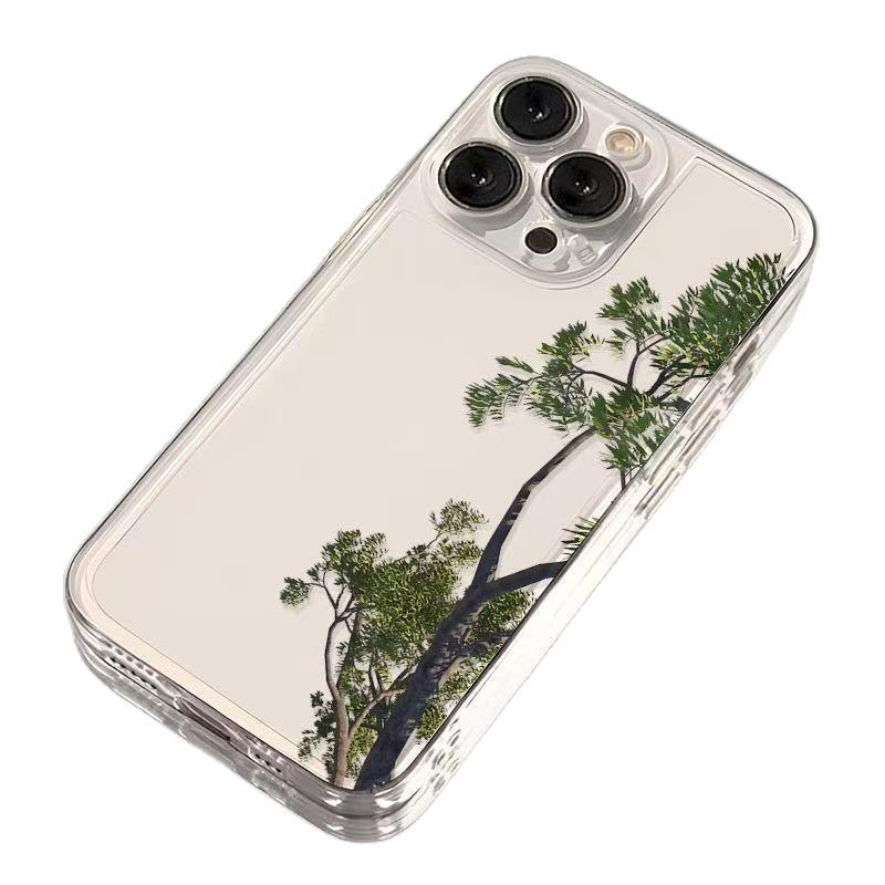 Fresh trees are suitable for Apple 17 mobile phone case iphone14pro simple 16 anti-drop 15pro all-inclusive 13 popular