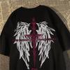 Personalized Street Trend Wing Print 100 Cotton Unisex Unisext Tshirt Summer Autumn Daily Outdoor Sport Unisex Clothing