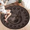 Cookie Magical Creature PrintRound Area Rug,Carpet Rug for Living Room Bedroom Sofa Playroom Decor,Non-slip Floor Mat