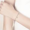 925 Sterling Silver Fashion Heart Pendant Bracelet Gift Jewelry