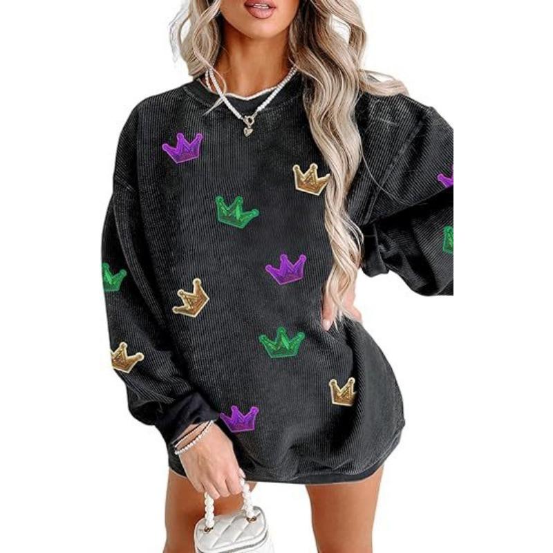 

Жіноча повсякденна толстовка з довгим рукавом і круглим вирізом, пуловер, модний худі, одяг XXL