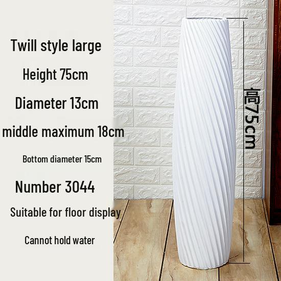 

Велика Сучасна Скандинавська Керамічна Підлогова Ваза: Чорно-білий мінімалістичний дизайн для сухоцвітів та французьких композицій у вітальні