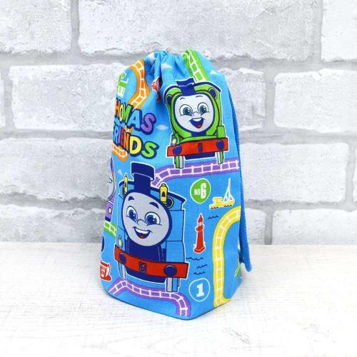 OSK Thomas the Tank Engine Lunch Bag, CP-1 Blue, Made in Japan, 15.5 x 19cm, Bottom: 15.5 x 8cm