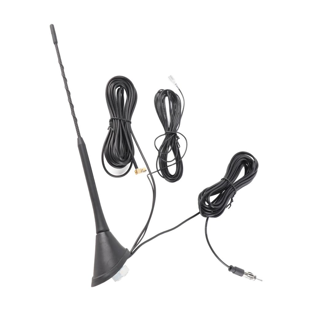 3in 1 Digital Radio Antenna with Amplifier for DAB AM FM Car Radio Antenna AerialSMA Bend Head