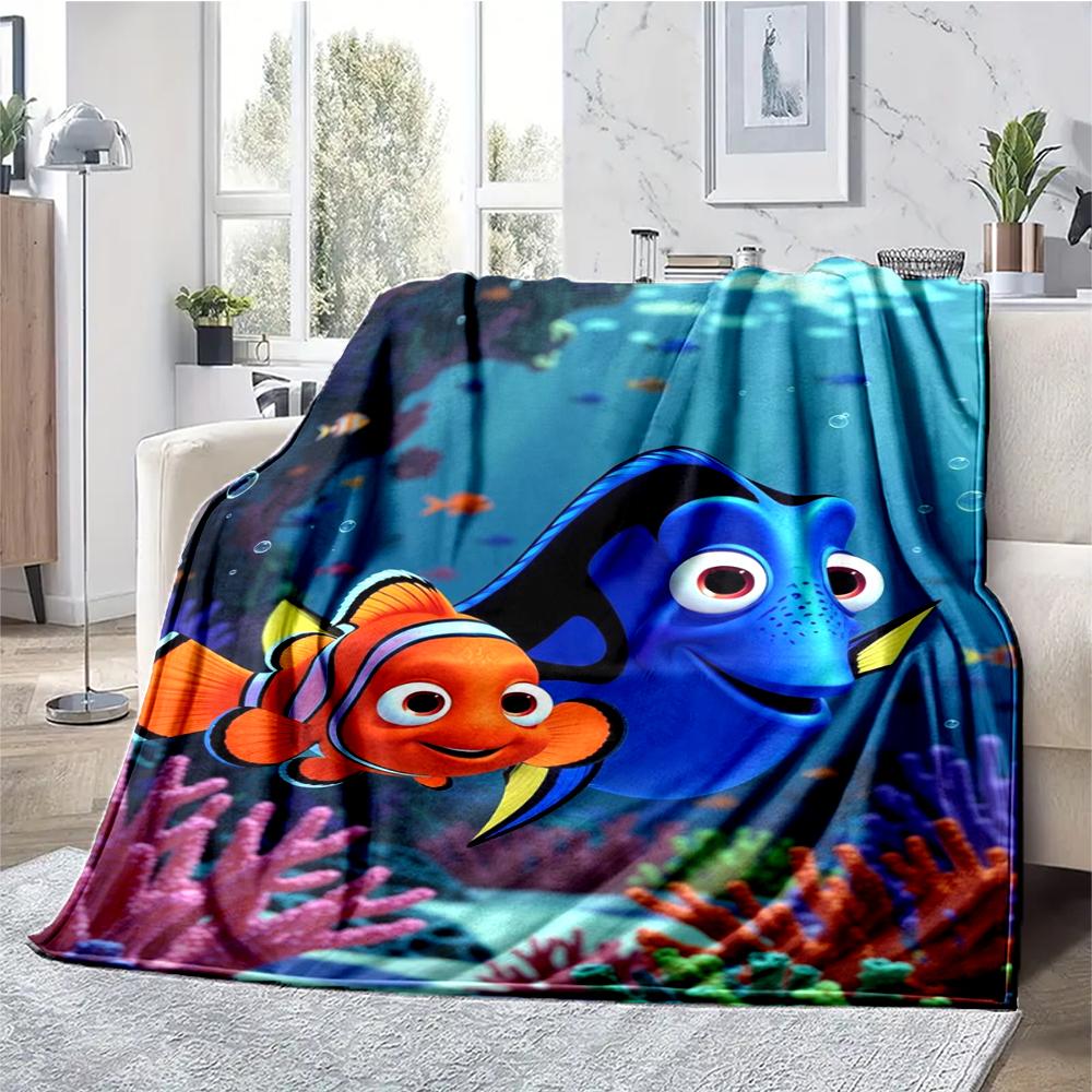 Nemo Theme Printed Blanket - Perfect for Couch, Bed, Travel & Outdoor Use | Machine Washable, Cozy & Durable.