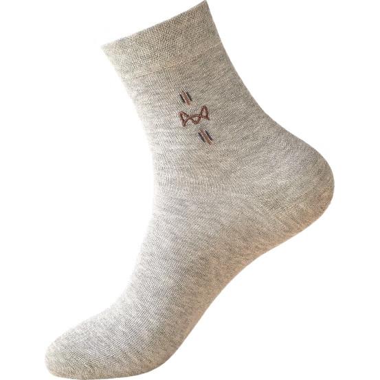 MiiOW Men's Socks, Pure Cotton Yarn, 100% Cotton, Solid Color, Casual Men's Socks, Breathable, Sweat-Absorbing, Mid-Calf Socks, 6 Pairs
