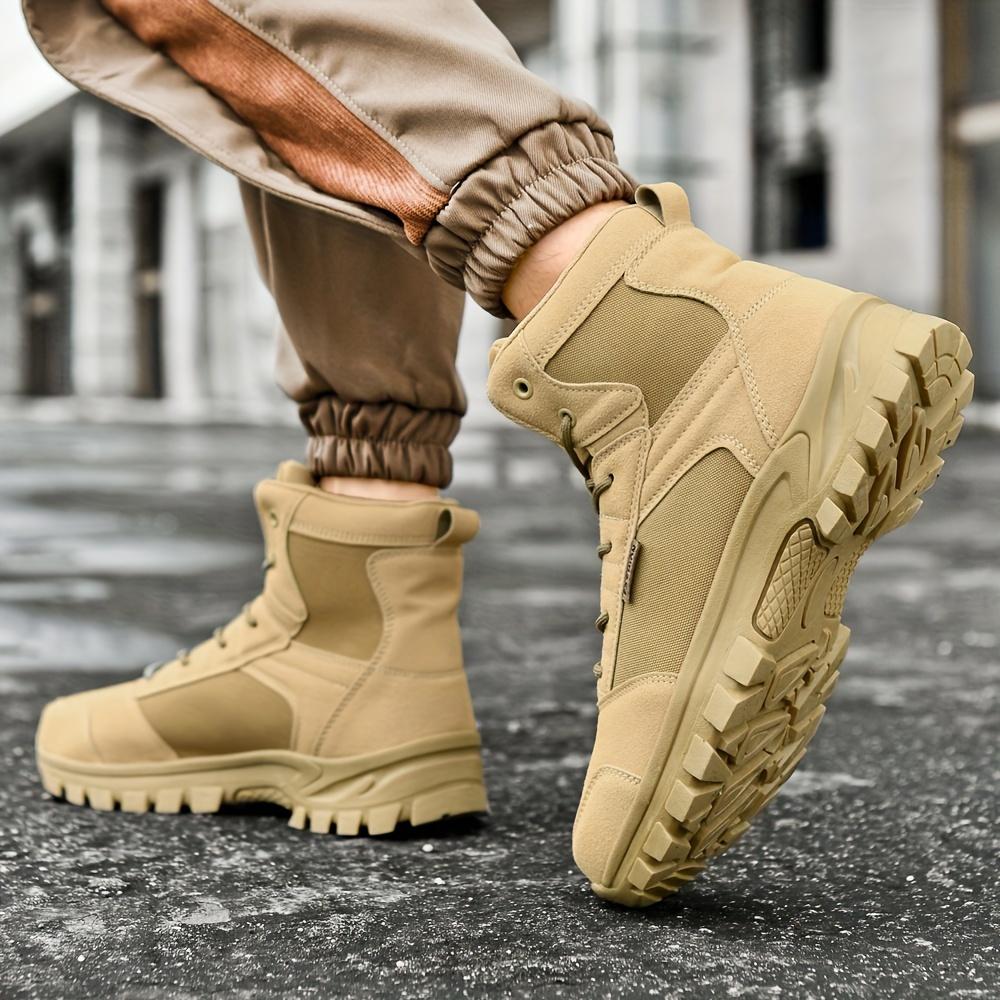 [Stylish Combat Boots] Pink High-Top Combat Boots | Durable Canvas, Round Toe, Lace-Up with Adjustable Straps, Non-Slip TPR Sole