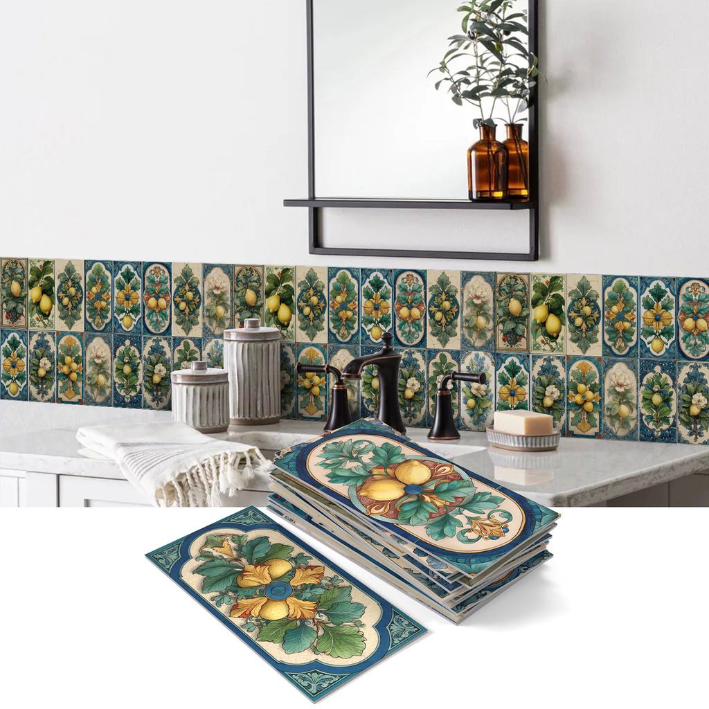 Embossed Pe Foam Thickened Wall Sticker, Self-Adhesive Waterproof And Oil-Proof Tile Sticker, Kitchen Bathroom Home Decoration