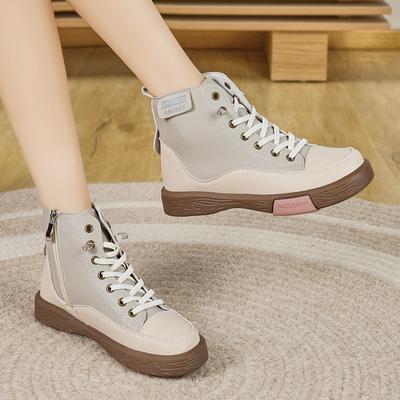 Herbst und Winter neue Rindersehnensohle High-Top Einzelstiefel flacher Boden High-Top Retro Martin Stiefel Freizeitschuhe
