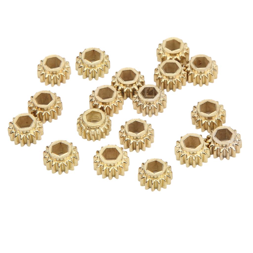 18Pcs String Tuning Peg Gear Metal Guitar Hex Hole Gears Strings Accessory for Tunings 1: 15Gold