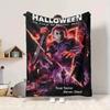 1Pc Halloween Myers' True Terror Flannel Blanket, Soft And Comfortable, Casual Warm, Camping Travel, Christmas, Halloween Xmas Gift L1190