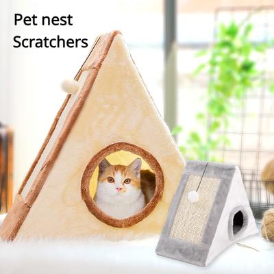 Dreieckiges Katzen-Klettergerüst zum Spielen für Katzen, Katzengreifbrett
