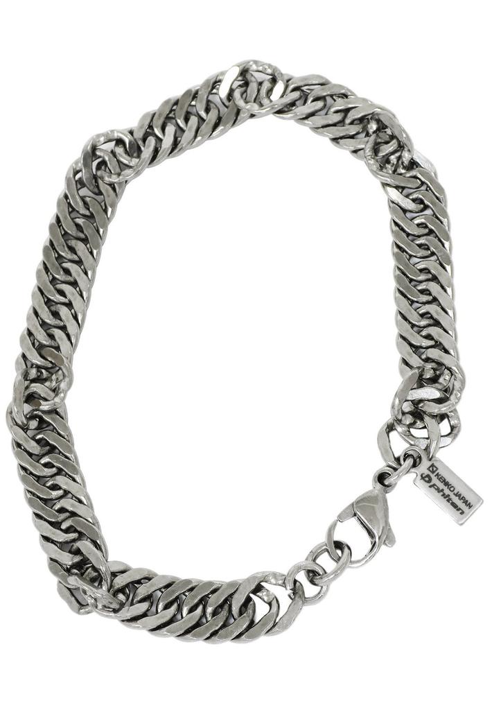 Phiten Limited Edition Titanium Chain Bracelet, Double Curb Chain, Twisted, Length 17-19cm (19cm), Width 7.0mm, Hypoallergenic, Healthy