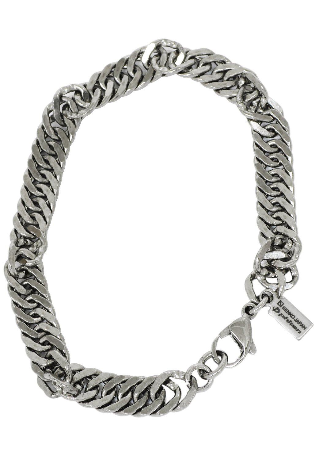 

Phiten Limited Edition Titanium Chain Bracelet, Double Curb Chain, Twisted, Length 17-19cm (19cm), Width 7.0mm, Hypoallergenic, Healthy