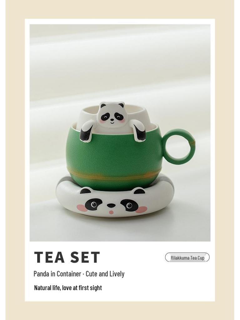 Panda Office Tea & Coffee Cup with Saucer Set - Chengdu Souvenir Gift