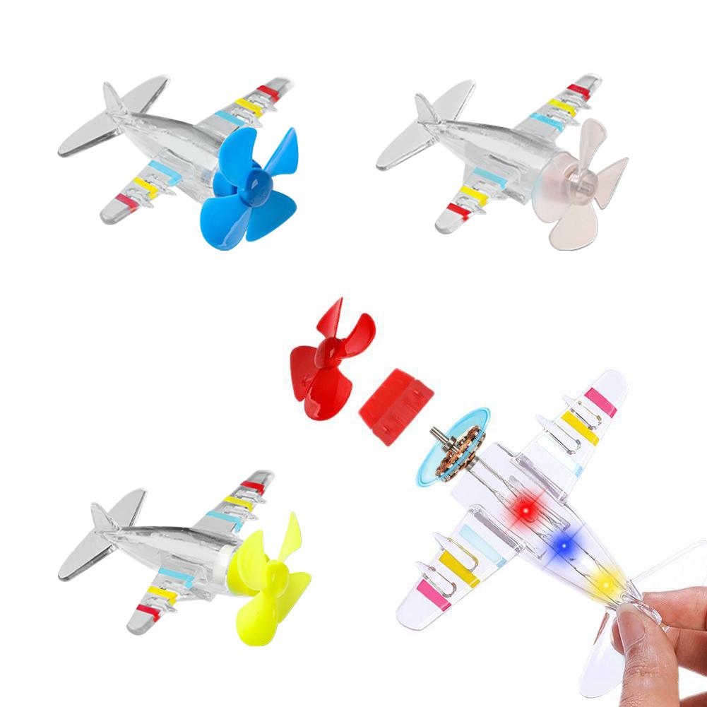 1/2PCS Wind Powered Airplane Car Ornament Colorful LED Lights for Motorcycle Bike Auto Handlebar Spinning Dashboard Accessories