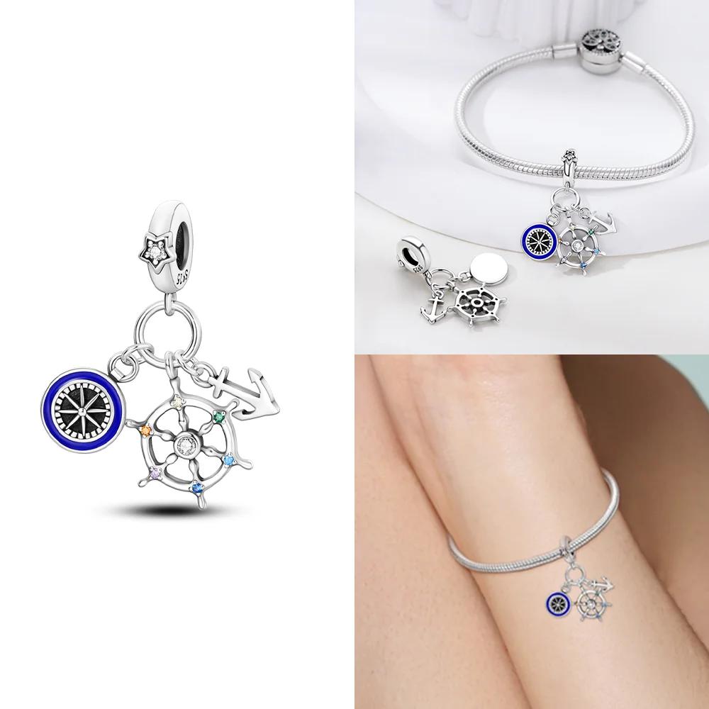 Kupfer Charm Anhänger Kamera Turm Schiff Erde Flugzeug Anhänger Passend für DIY Armband Halskette Schmuck für Frauen Geschenke