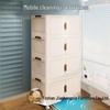 European Style Folding Storage Cabinet for Clothes, Bags, Snacks, and Drinks - No Installation Required
