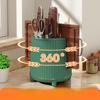 Kitchen Multi-function Knife Holder  Countertop Rotating Kitchen Knife Holder Chopstick Cage Knife Storage Rack