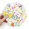 Lily Flower Travel Stickers: 50 Waterproof Cartoon Plant Designs for Suitcase & Laptop Decoration