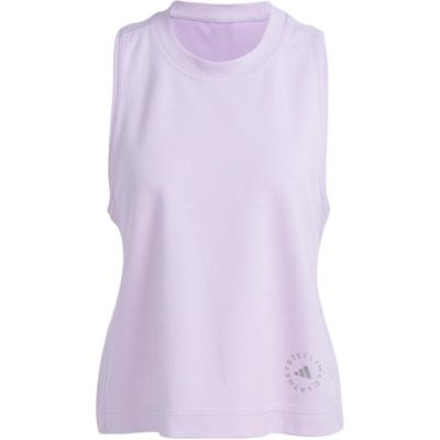 X Stella McCartney Zusammenarbeit Einfarbiges Logo Rundhals Sportweste Damen Tops Rosa Lila IA1513