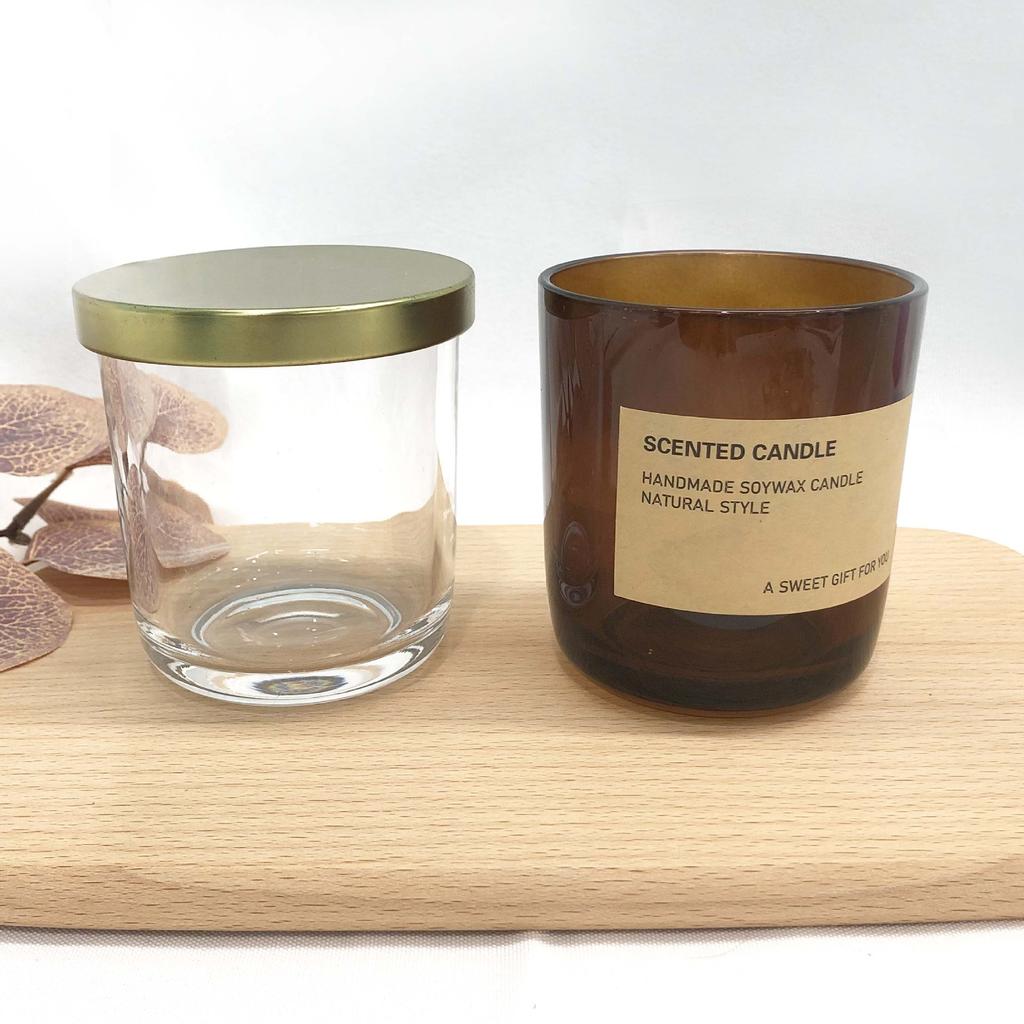 Customized Nordic Round Bottom 8oz Other Candle Holders, Lanterns and Candle Jars Luxury With Lid